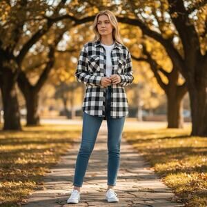 Harley Davidson rustic flannel paid shirt Size M Embroidered western cabin core